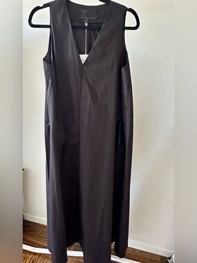 Roucha Sleeveless V-Neck Black Maxi Dress NWT